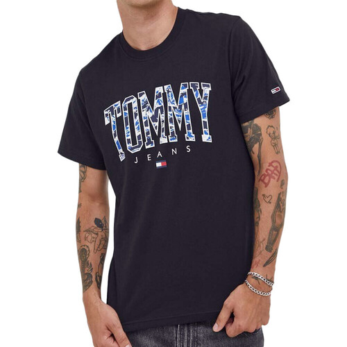 Kleidung Herren T-Shirts & Poloshirts Tommy Hilfiger DM0DM17726 Schwarz