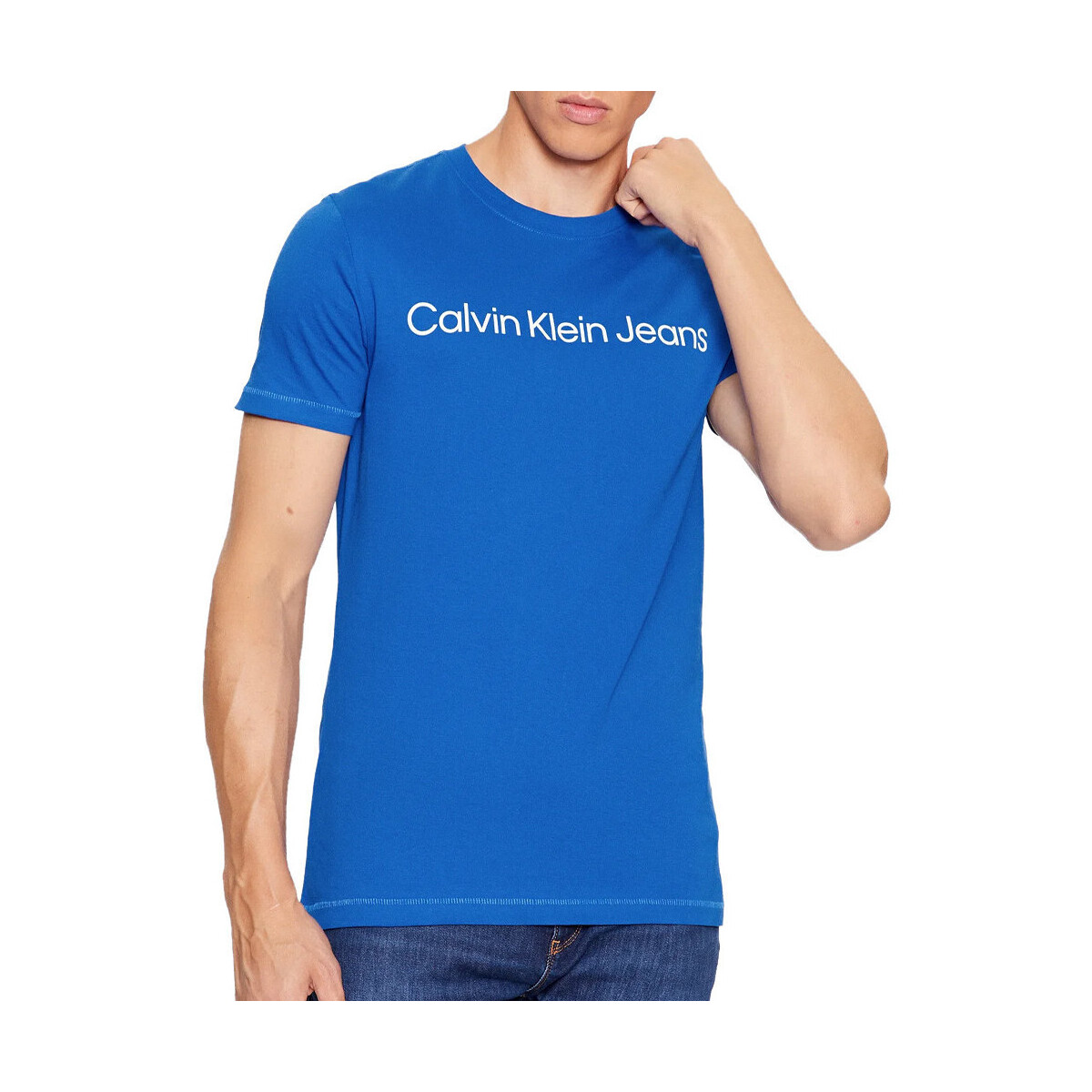 Kleidung Herren T-Shirts & Poloshirts Calvin Klein Jeans J30J322344 Blau