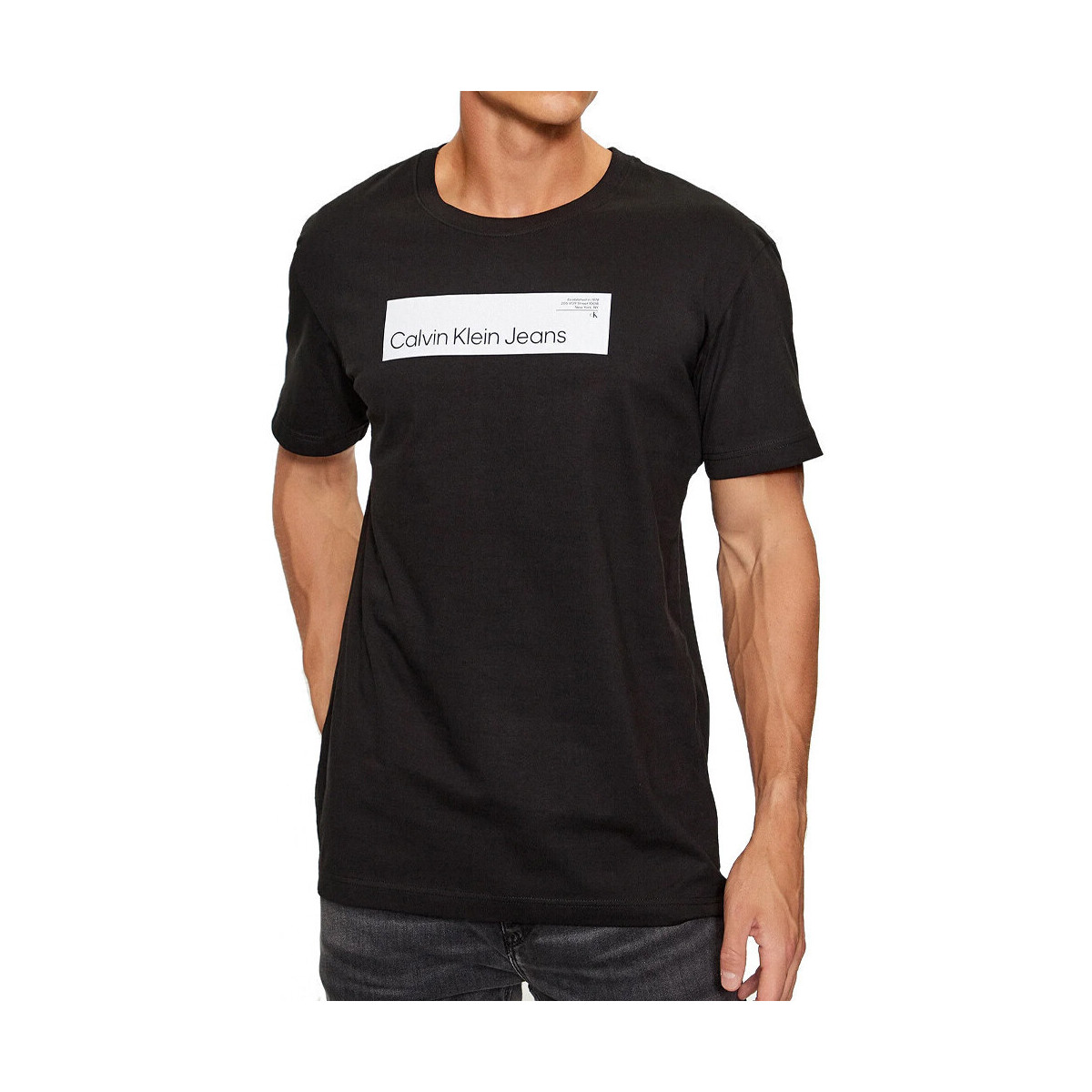 Kleidung Herren T-Shirts & Poloshirts Calvin Klein Jeans J30J324018 Schwarz