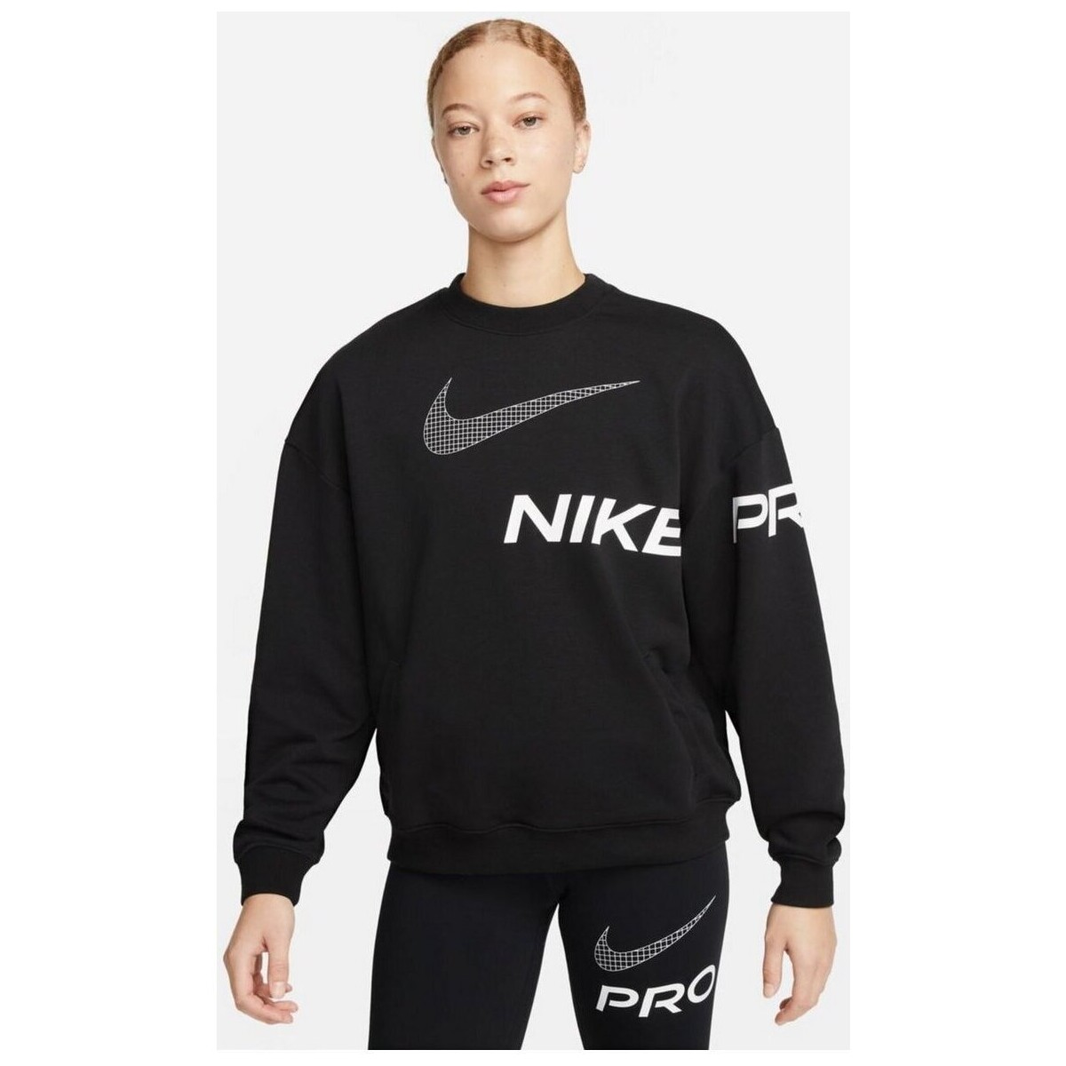 Kleidung Damen Sweatshirts Nike Sport  DRI-FIT GET FIT WOMEN'S C DX0074 010 Schwarz