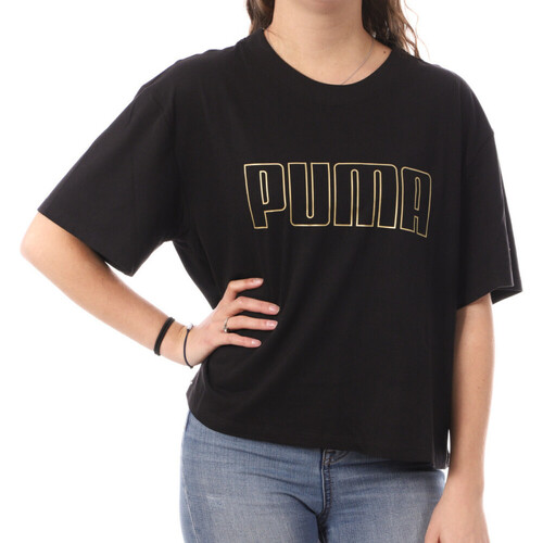 Kleidung Damen T-Shirts & Poloshirts Puma 523599-01 Schwarz