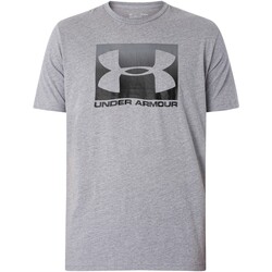Kleidung Herren T-Shirts Under Armour Boxed Sportstyle Kurzarm-T-Shirt Grau