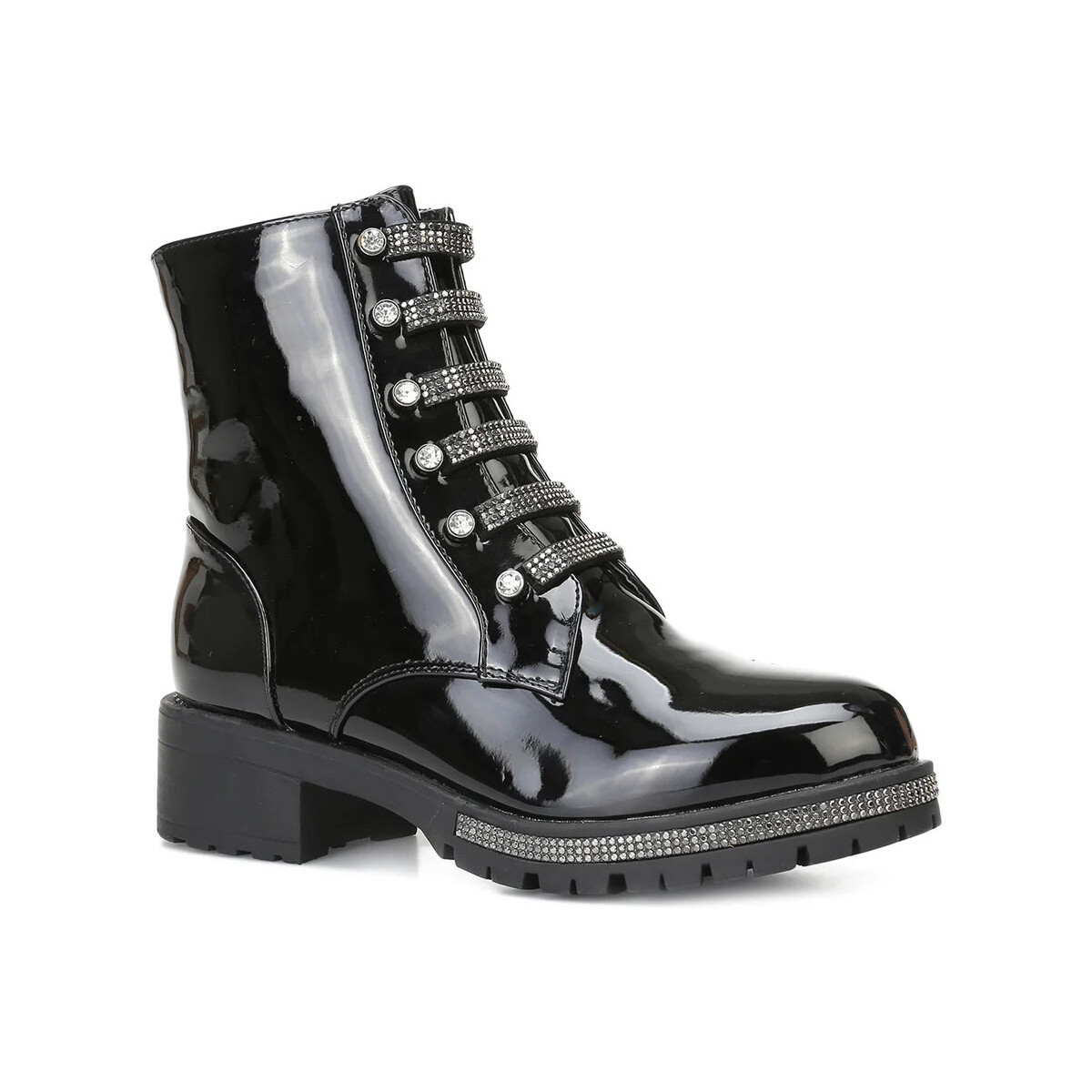 Schuhe Damen Low Boots La Modeuse 44889_P96047 Schwarz