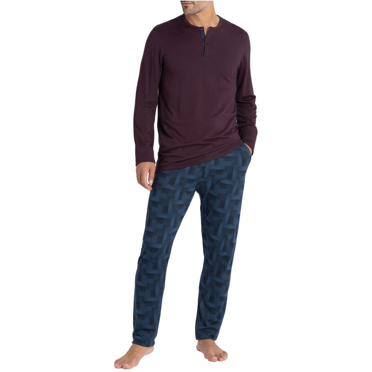 Kleidung Herren Pyjamas/ Nachthemden Impetus 1553L9800 BLJ93 Rot