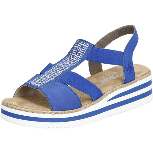 Schuhe Damen Sandalen / Sandaletten Rieker Sandaletten Nabukino V0209-14 Blau
