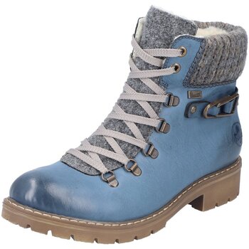 Schuhe Damen Stiefel Rieker Stiefeletten Y9131-15 Blau