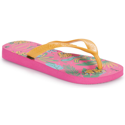 Schuhe Mädchen Zehensandalen Havaianas KIDS TOP FASHION Rosa / Orange