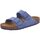 Schuhe Damen Pantoletten / Clogs Birkenstock Pantoletten Arizona Suede Leather 1026729 Blau