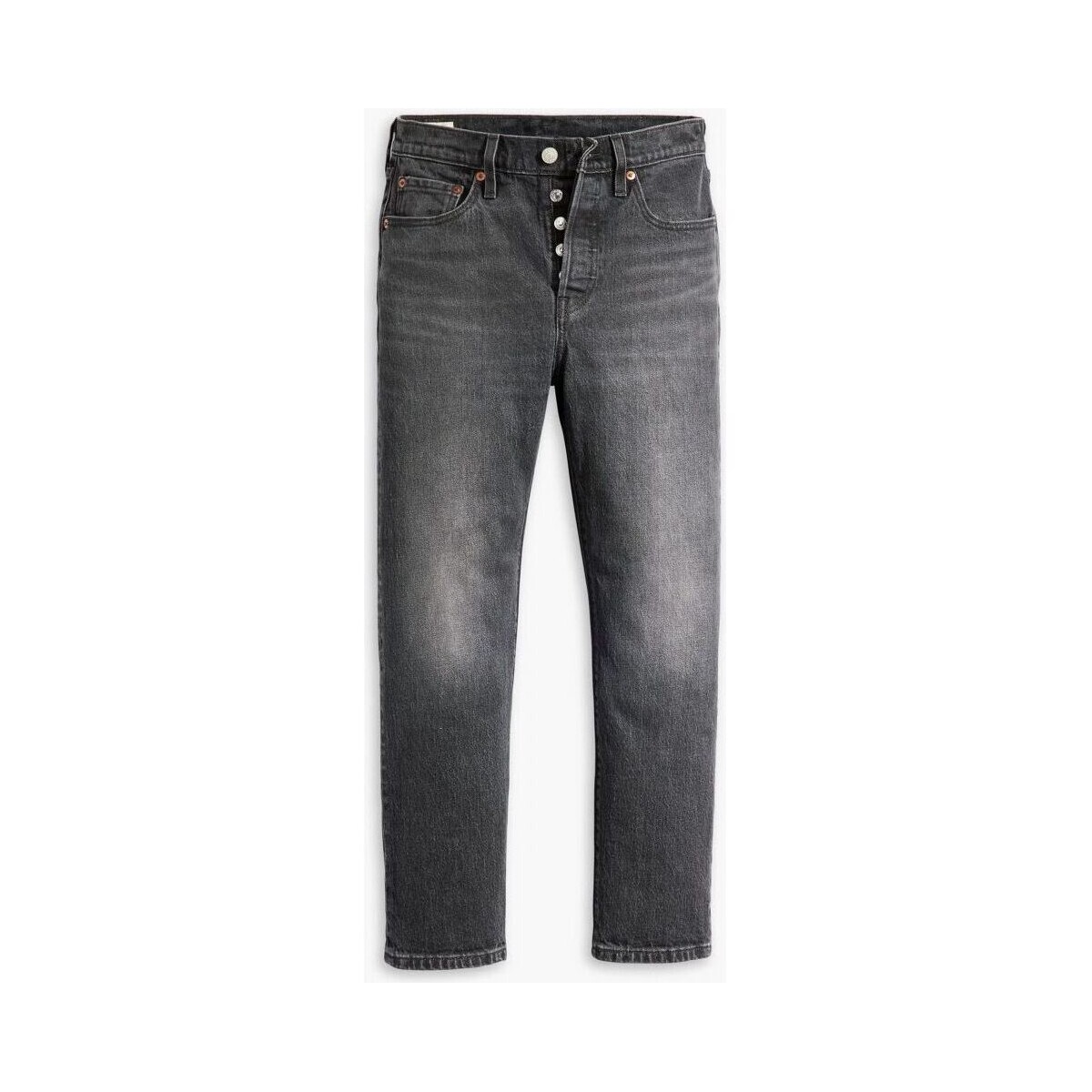 Kleidung Damen Jeans Levi's 36200 0304 L.26 - 501 CROP-LONG LIVE THE QUEN Grau