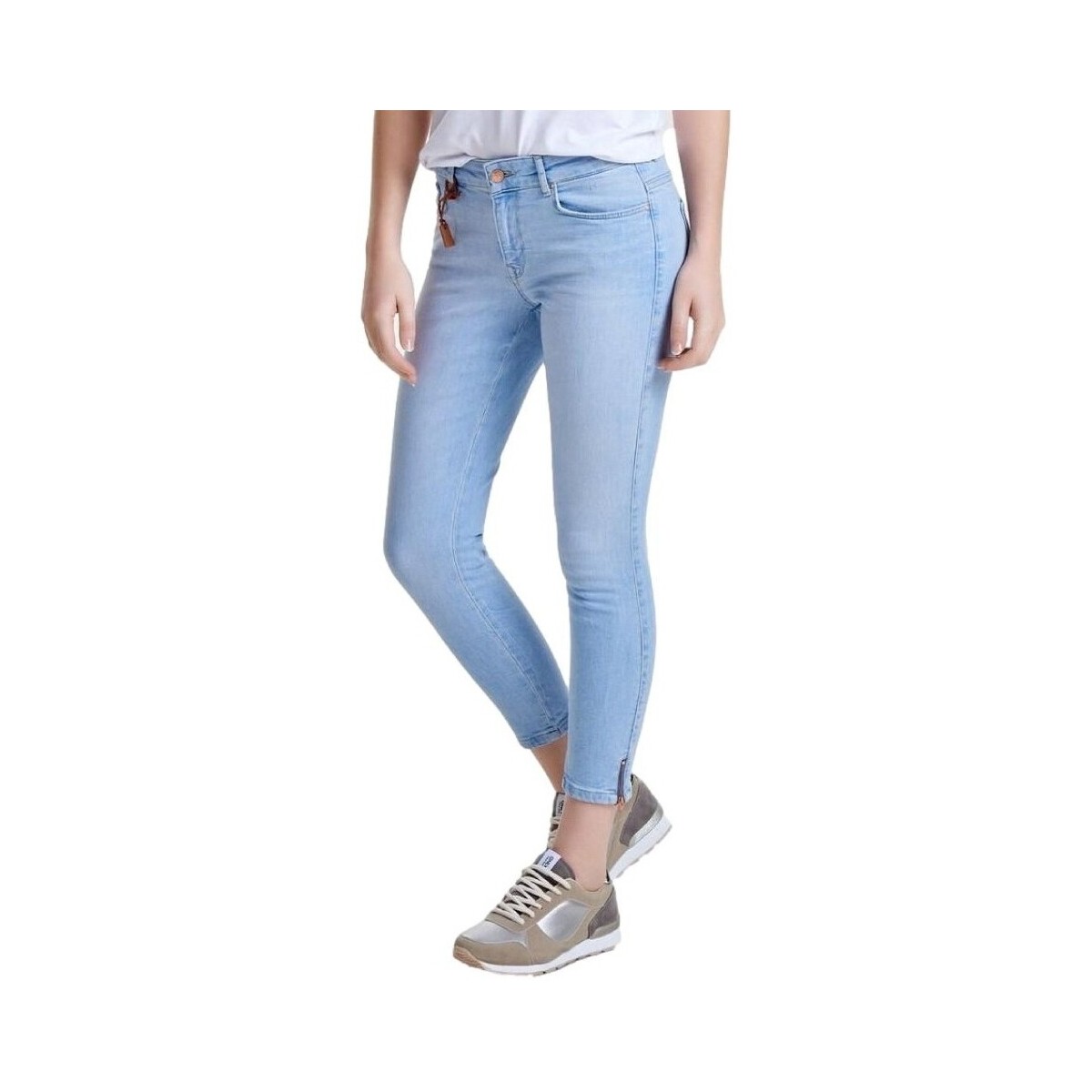Kleidung Damen Hosen Only Carmen Zip Regular Jeans - Blue Denim Blau