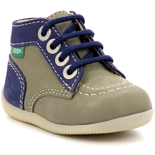 Schuhe Kinder Boots Kickers Bonzip-2 Grün