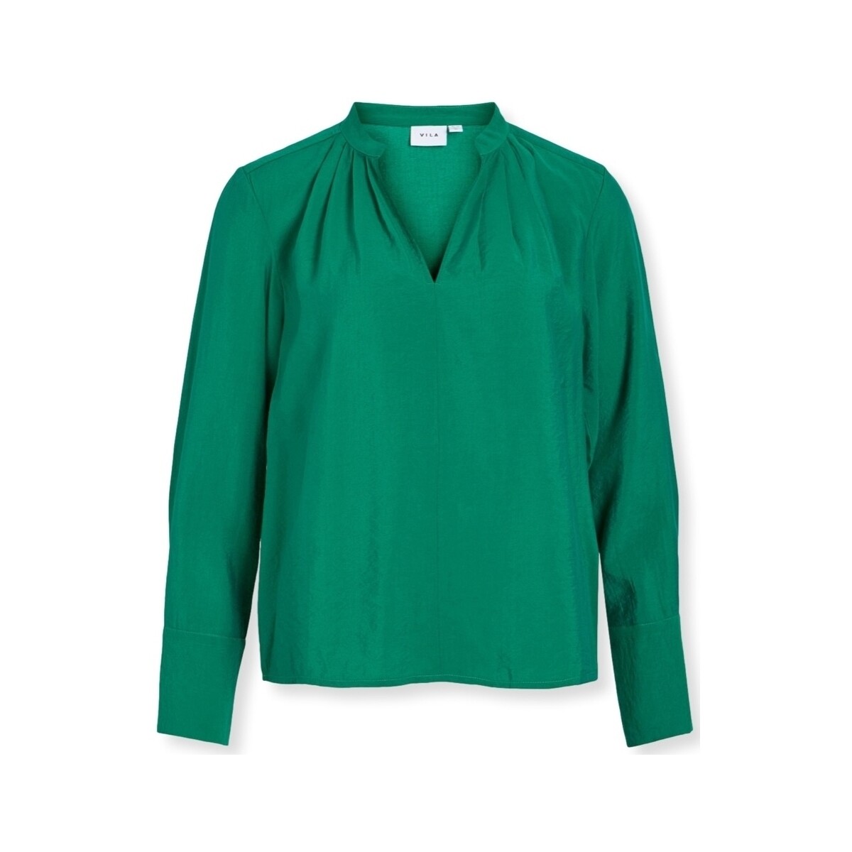 Kleidung Damen Tops / Blusen Vila Top Milla L/S - Ultramarine Green Grün