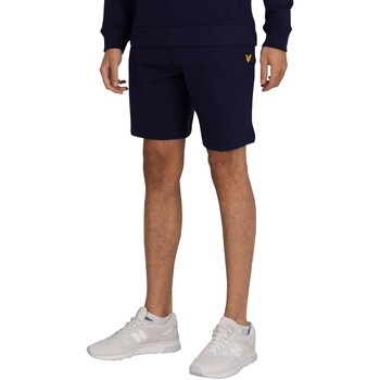 Kleidung Herren Shorts / Bermudas Lyle & Scott Sweatshorts aus Bio-Baumwolle mit Logo Blau
