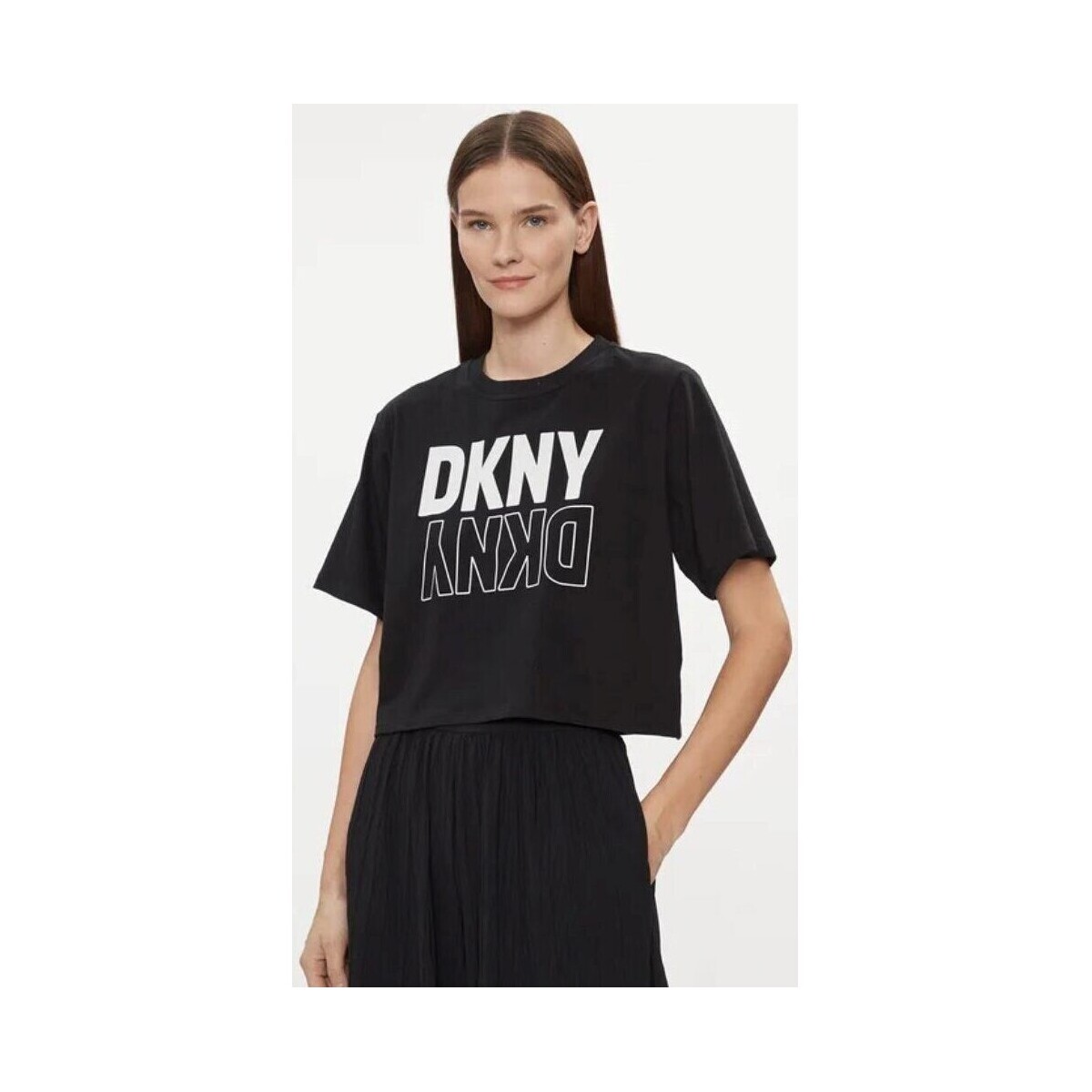Kleidung Damen T-Shirts & Poloshirts Dkny DP2T8559 Schwarz