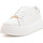 Schuhe Damen Sneaker Twin Set Sneaker Bassa In Pelle Back Bicolore Weiss