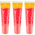 Beauty Damen Gloss Essence Set mit 3 Juicy Bomb Shiny Lip Gloss Rosa