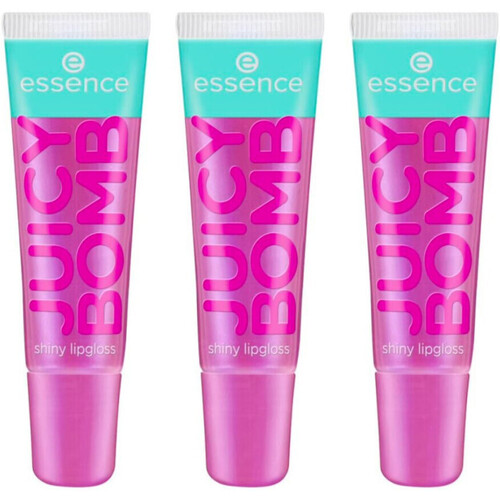 Beauty Damen Gloss Essence Set mit 3 Juicy Bomb Shiny Lip Gloss Violett