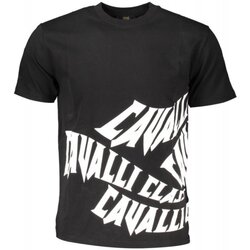 Kleidung Herren T-Shirts Roberto Cavalli QXT60A-JD060 Schwarz