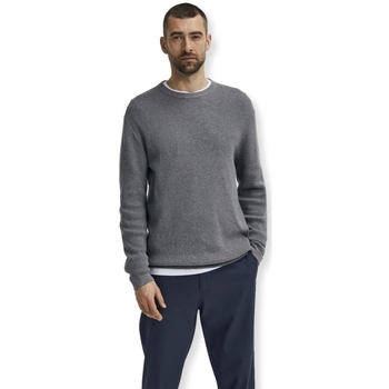 Kleidung Herren Pullover Selected Noos Rocks Knit L/S - Medium Grey Melange Grau