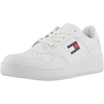 Schuhe Herren Sneaker Tommy Jeans RETRO BASKET EM0EM01395-YBR WHITE EM0EM01395-YBR Weiss