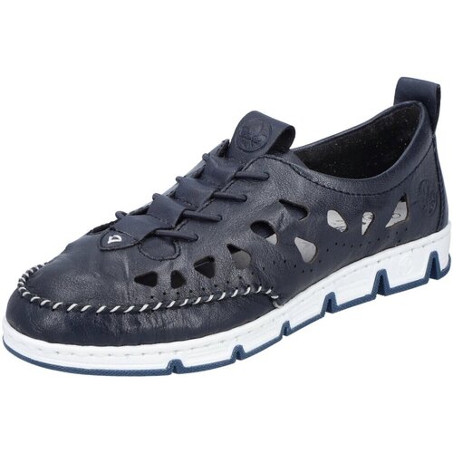 Schuhe Damen Slipper Rieker Slipper 49956-14 Blau
