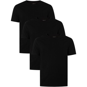 Kleidung Herren T-Shirts Lacoste 3er Pack Crew T-Shirt Schwarz