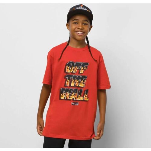 Kleidung Jungen T-Shirts & Poloshirts Vans VN0000R86UA1001-RED Rot