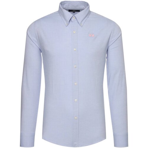 Kleidung Herren Langärmelige Hemden La Martina CCMC03-OX014 Blau