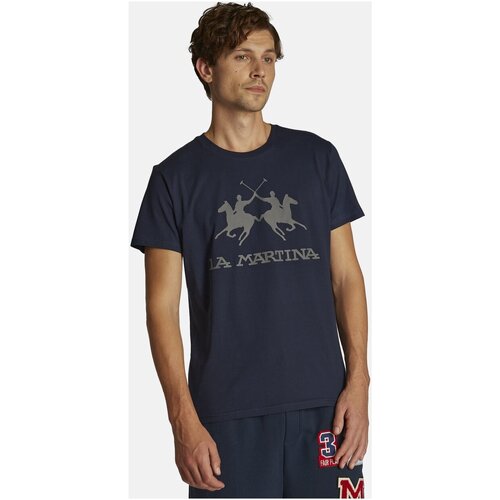 Kleidung Herren T-Shirts La Martina CCMR05-JS206 Blau