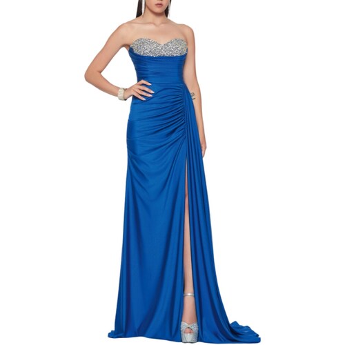 Kleidung Damen Kurze Kleider Impero Couture OYD13-219 Blau
