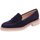 Schuhe Damen Slipper Luca Grossi Premium H124M-bluCamoscioMonte Blau