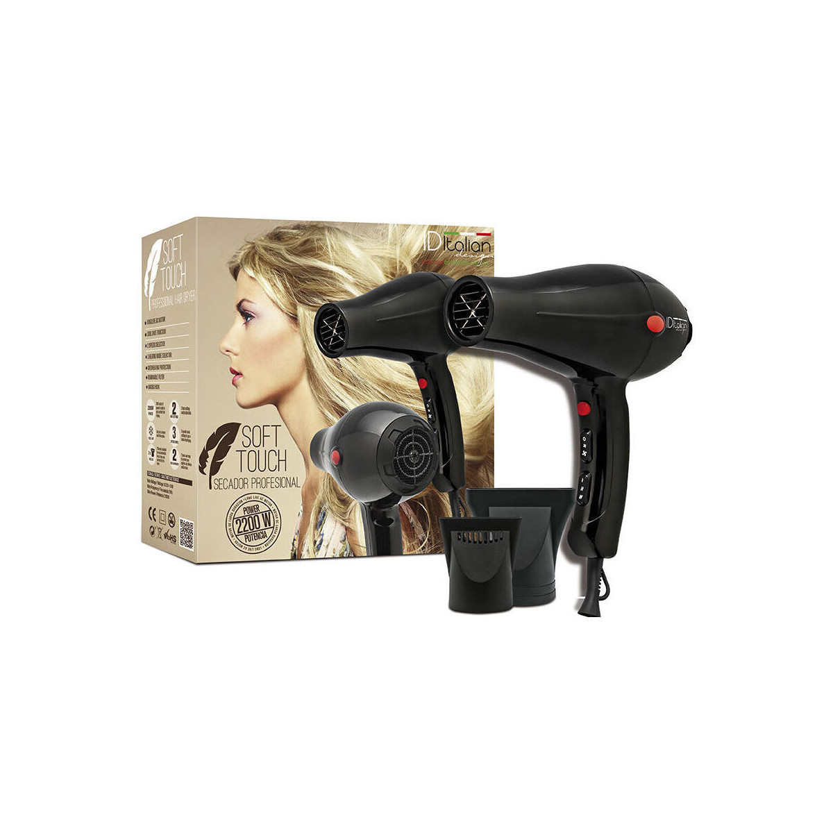 Beauty Accessoires Haare Id Italian Professional Hair Soft Touch 2200w 1 St 