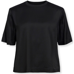 Kleidung Damen Sweatshirts Object Top Eirot S/S - Black Schwarz