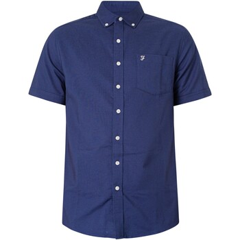 Kleidung Herren Kurzärmelige Hemden Farah Kurzärmliges Drayton-Hemd Blau