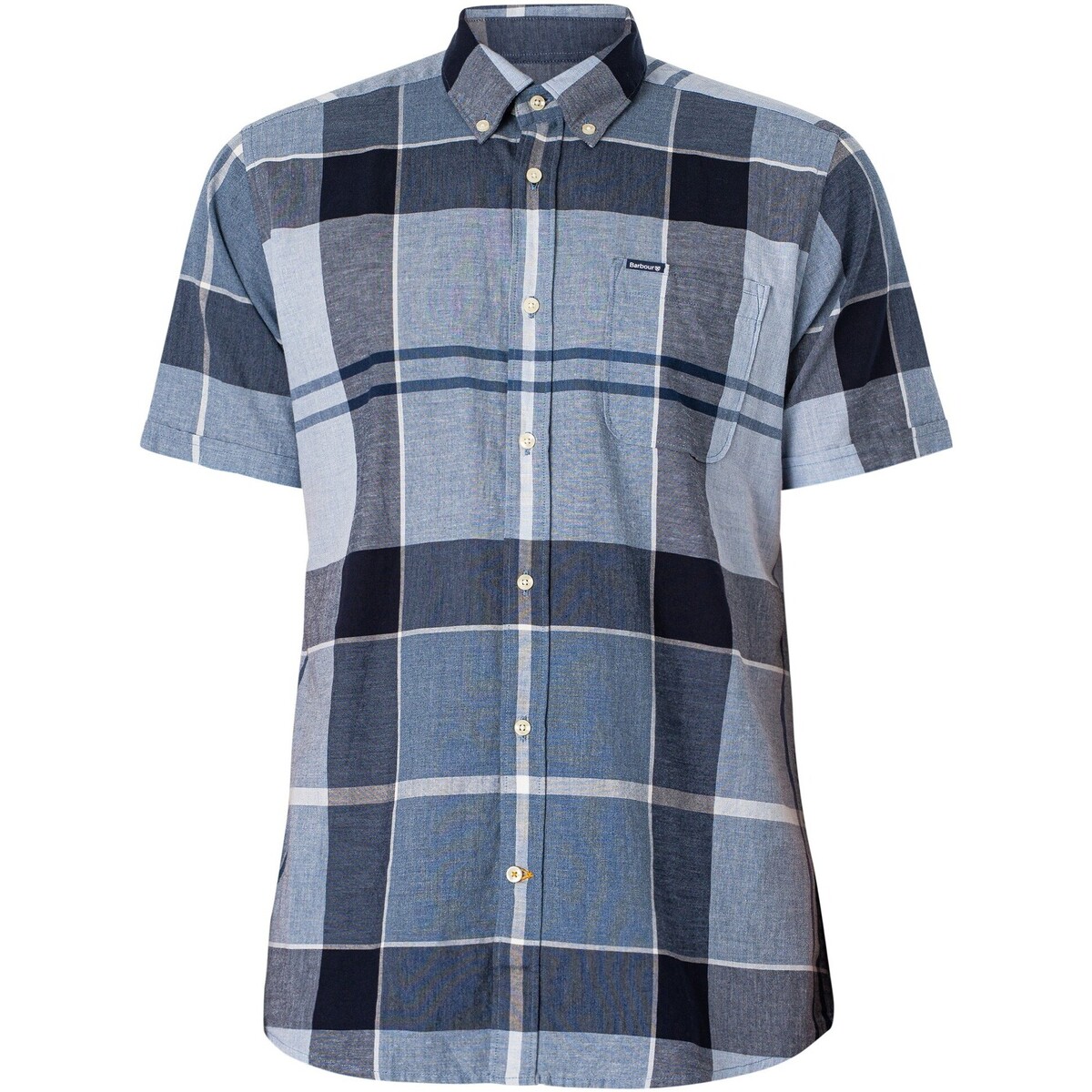Kleidung Herren Kurzärmelige Hemden Barbour Maßgeschneidertes Kurzarmhemd von Doughill Blau