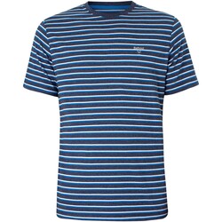 Kleidung Herren T-Shirts Barbour T-Shirt mit Ponte-Streifen Blau