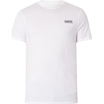 Kleidung Herren T-Shirts Barbour Schmales T-Shirt mit kleinem Logo Weiss