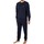 Kleidung Herren Pyjamas/ Nachthemden Emporio Armani Gestricktes Langarm-Pyjama-Set Blau