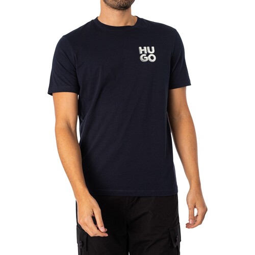 Kleidung Herren T-Shirts BOSS Detzington241 T-Shirt Blau
