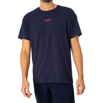 Kleidung Herren Pyjamas/ Nachthemden BOSS Verknüpftes Lounge-T-Shirt Blau
