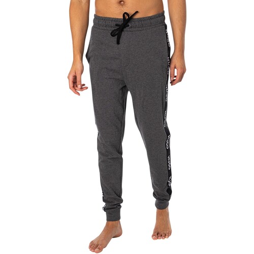 Kleidung Herren Pyjamas/ Nachthemden BOSS Lounge Sportliche Logo-Jogginghose Grau