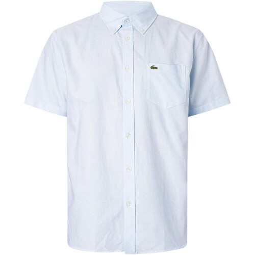 Kleidung Herren Kurzärmelige Hemden Lacoste Kurzarmhemd mit regulärem Logo Blau