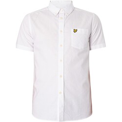 Kleidung Herren Kurzärmelige Hemden Lyle & Scott Kurzärmliges Oxford-Hemd Weiss