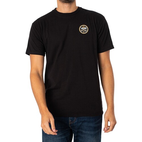 Kleidung Herren T-Shirts Vans Lokkit-Logo-Grafik-T-Shirt auf der Rückseite Schwarz