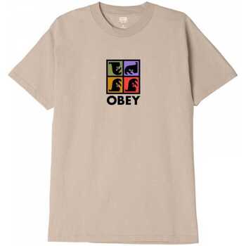 Kleidung Herren T-Shirts & Poloshirts Obey repetition Beige