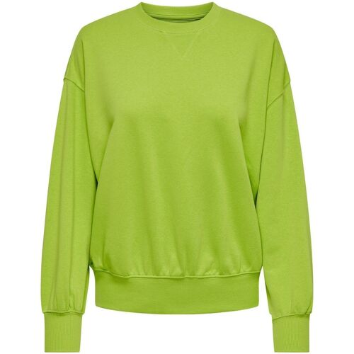Kleidung Damen Sweatshirts Only 15312085 BELLA NECK-LIME GREEN Grün
