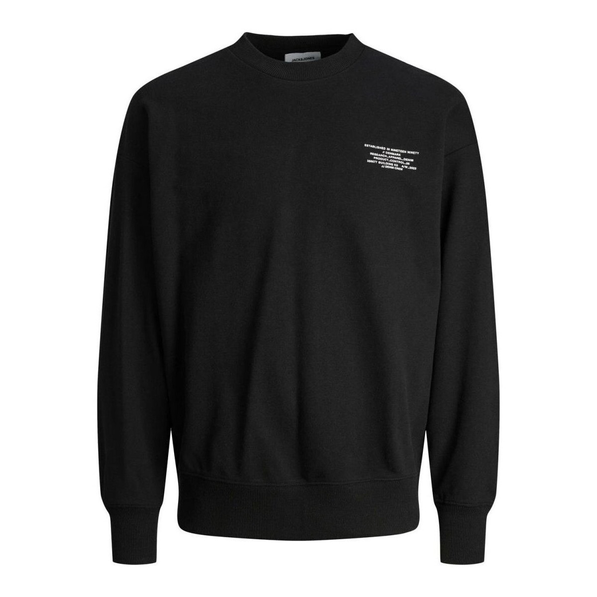 Kleidung Herren Sweatshirts Jack & Jones 12250647 RILEY-BLACK Schwarz