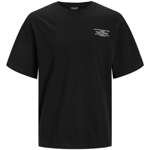 Kleidung Herren T-Shirts & Poloshirts Jack & Jones 12250651 RILEY-BLACK Schwarz