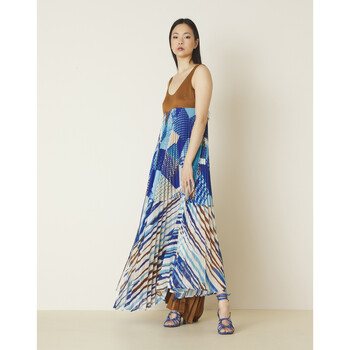 Manila Grace ABITO LUNGO CON STAMPA PATCHWORK Art. A277PS