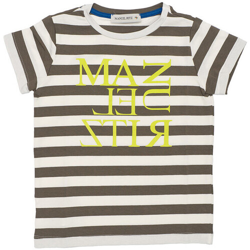 Kleidung Damen T-Shirts & Poloshirts Manuel Ritz T-SHIRT A RIGHE CON LOGO Art. MR1334 